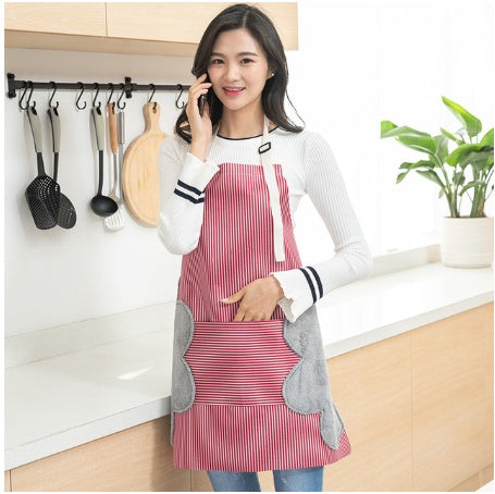 Women Aprons Waterproof Adjustable Neck Strap Absorbent Cooking Gardening BBQ Baking Sleeveless Kitchen Apron with Pocket 262