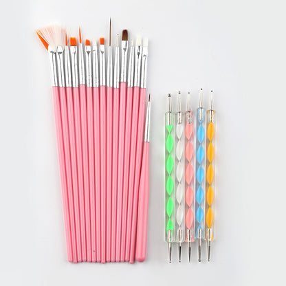 Nail Brush 20 Sets Of Color Painting Light Therapy Point Drill Pen 2628047012898