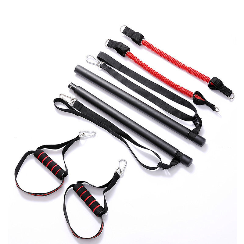 Body Workout Trainer Bar with Resistance Bands Rubber Buckles 2632316996393