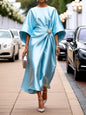 Women's Commuting Elegant Elegant Flower Beads Decorative Satin Design Dress