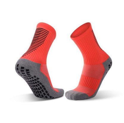 Sports man in striped football socks 2640029355215