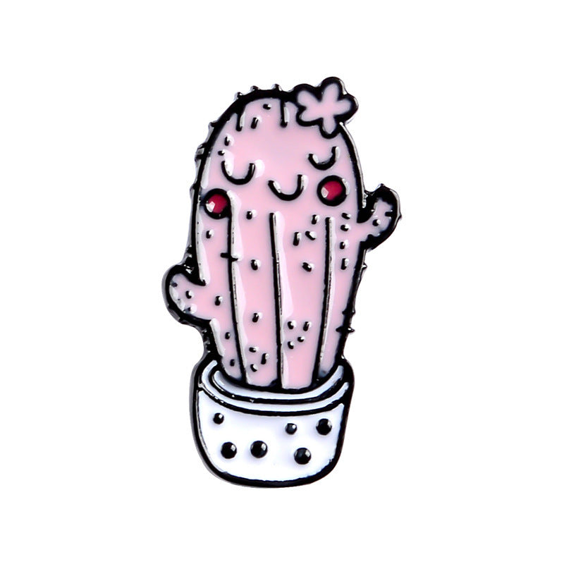 Creative all-match cactus alloy drip brooch 2643585696124