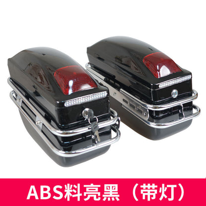 Modified motorcycle side box ABS with light box 26453262840632
