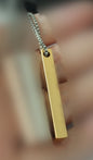 Stainless steel rectangular long necklace 2646055627920