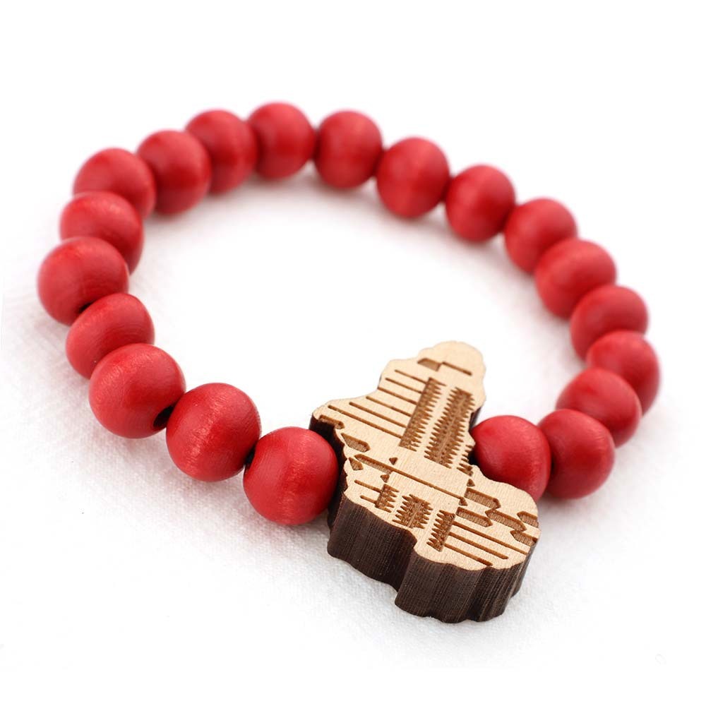 Africa map wooden sign bracelet 2650413931894