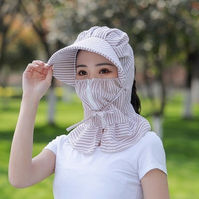 Sun protection hat female cover face summer 2662390778865