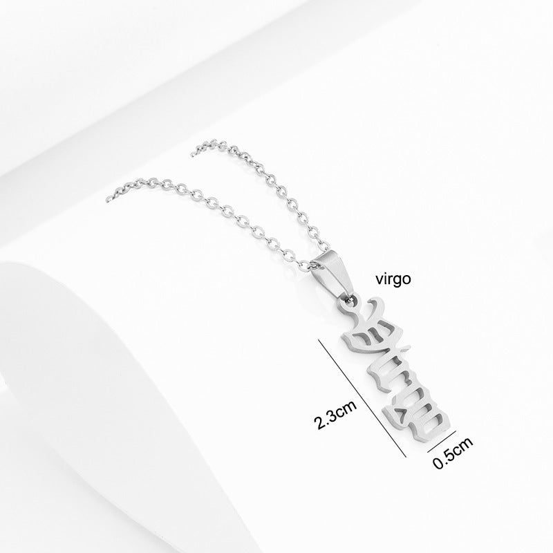 Stainless Steel Zodiac Necklace 2666503f 0ebf 41f1 99c6 5018dc5515a7