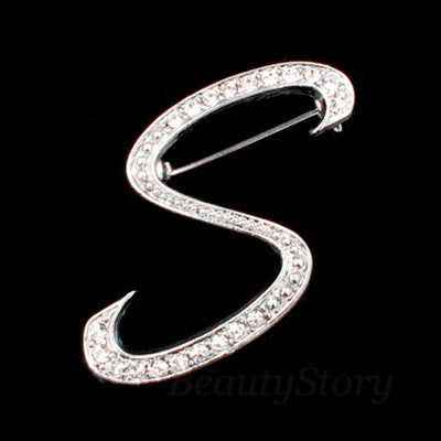 English letter brooch with diamonds 2675989056687