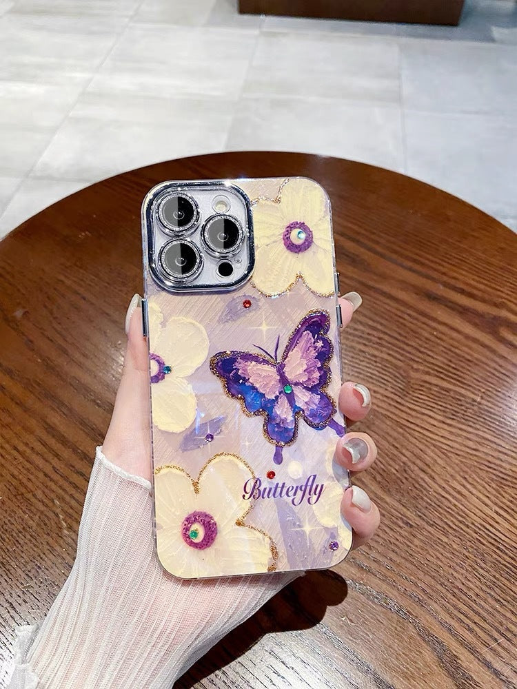 Blue Light Oil Painting Flower Phone Case 2680a545 f7f8 436e a43b 23151ab66473