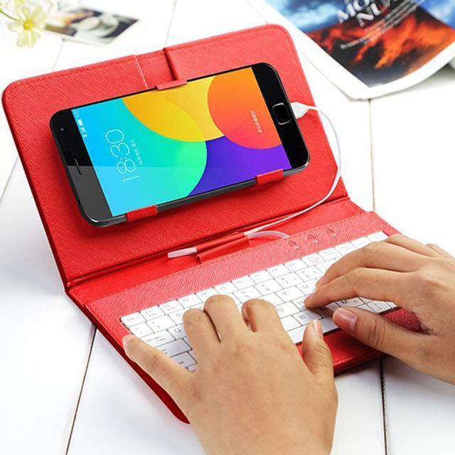 Ultra-Thin Mobile Phone Bluetooth Keyboard Leather Case 2684158679776