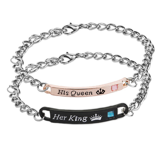 Fashion Simple English Alphabet Men's And Women's Bracelets 268e3506 a790 4973 9523 5fd93b5ad890
