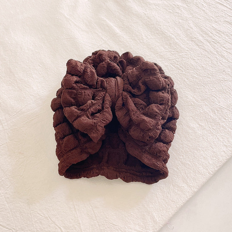 Children Bubble Big Bow Sleeve Cap Popcorn Baby Solid Color 26941f8e ffdc 4068 b918 166ce0ab83c7