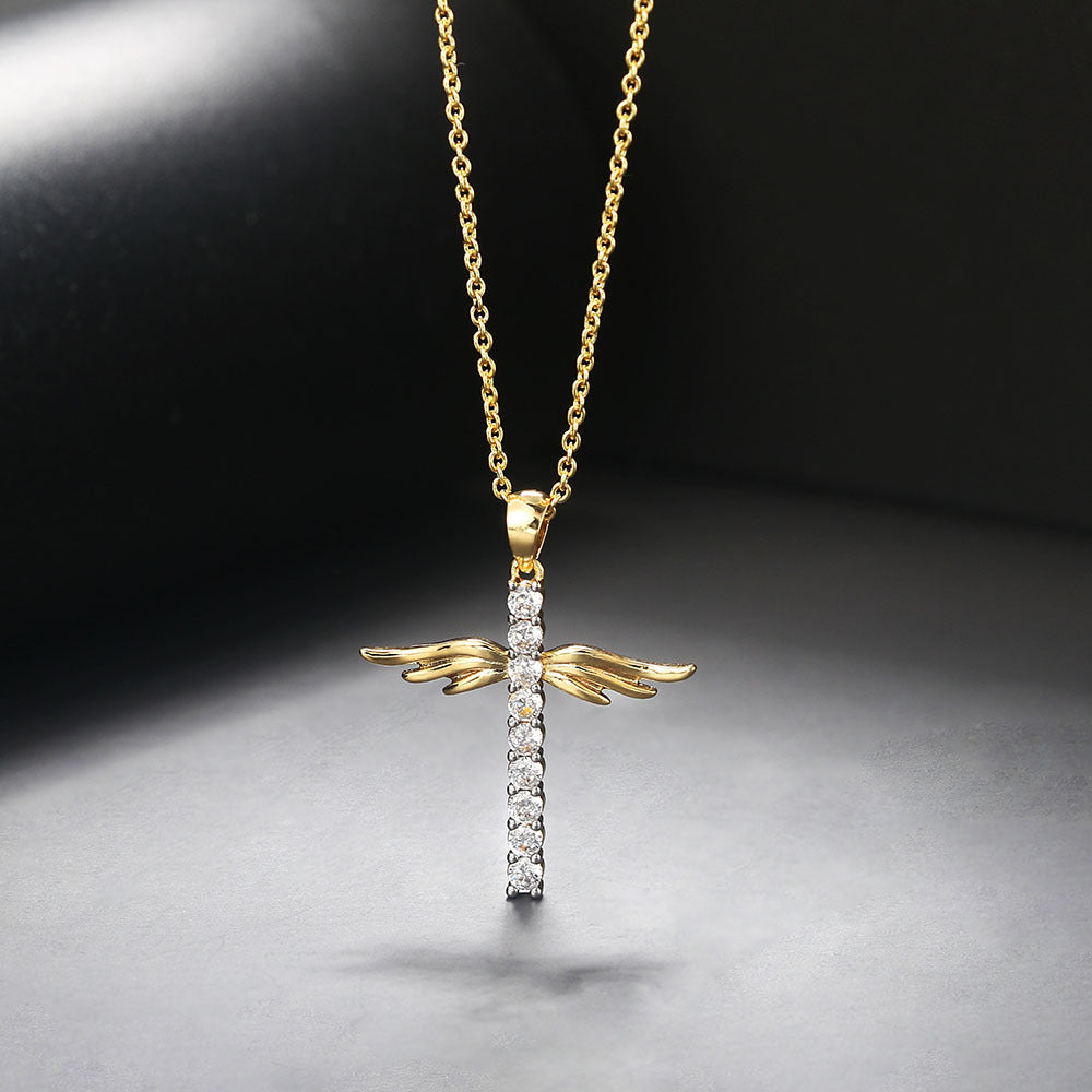 Angel Wings Cross Necklace 269445019486