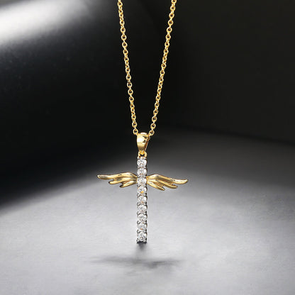 Angel Wings Cross Necklace 269445019486