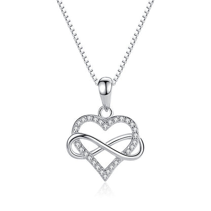 S925 Sterling Silver Pendant Heart Of Eternity Ins Collar Chain 26a58e41 ea62 44f7 9f17 f6d7e110e573
