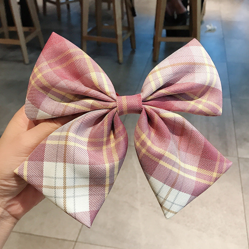 Girl's Plaid Bow Hairpin 26ab9689 1ef1 4661 83dc a8d7c12d195e
