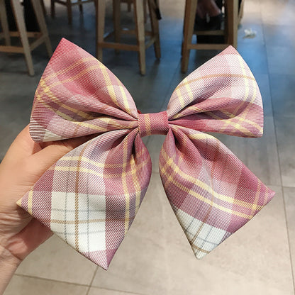 Girl's Plaid Bow Hairpin 26ab9689 1ef1 4661 83dc a8d7c12d195e