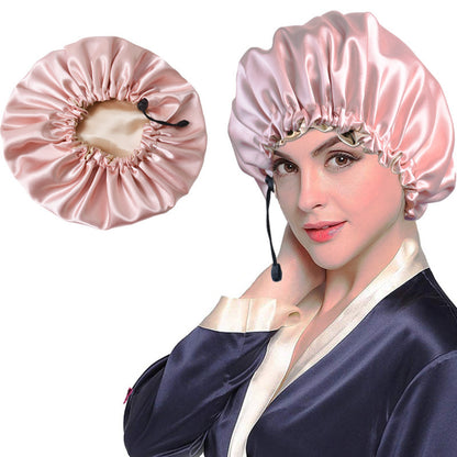 Shower Cap Soft Silk Dual-use Bath Cap Chemotherapy Cap 26aff816 c14c 4804 9024 6c56700c9b16