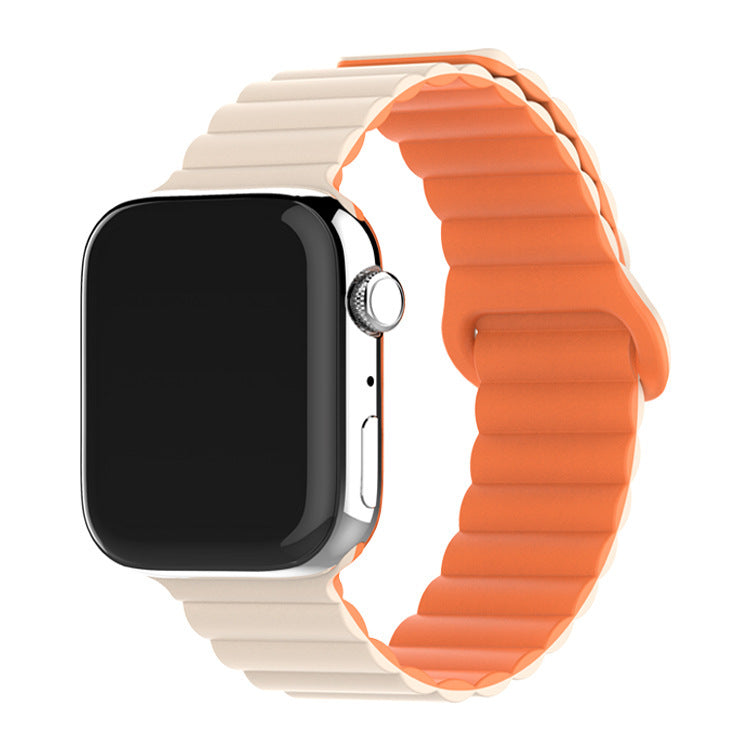 Two-color Silicone Magnetic Back Ring Buckle Watch Band 26c71ac6 eb36 4cb4 9798 f89f14c42dd7