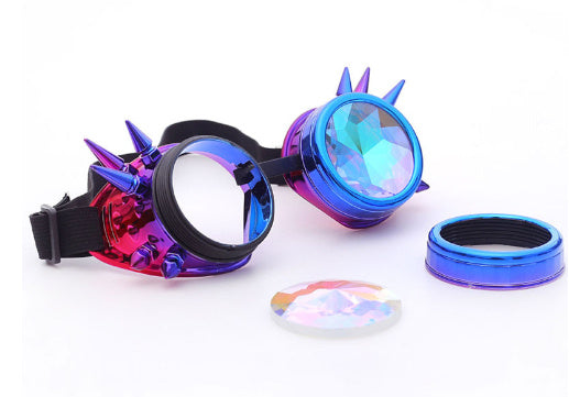 Magic Color Two-tone Gradient Steampunk Kaleidoscope Electronic Music Festival Internet Celebrity Goggles 26d8f7c7 bf52 4d5d 