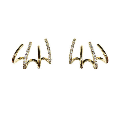 S925 Silver Needle Four-prong Zircon Inlaid Earrings 26e5ca75 8d37 43a8 bbd8 dbd6d8ca1069