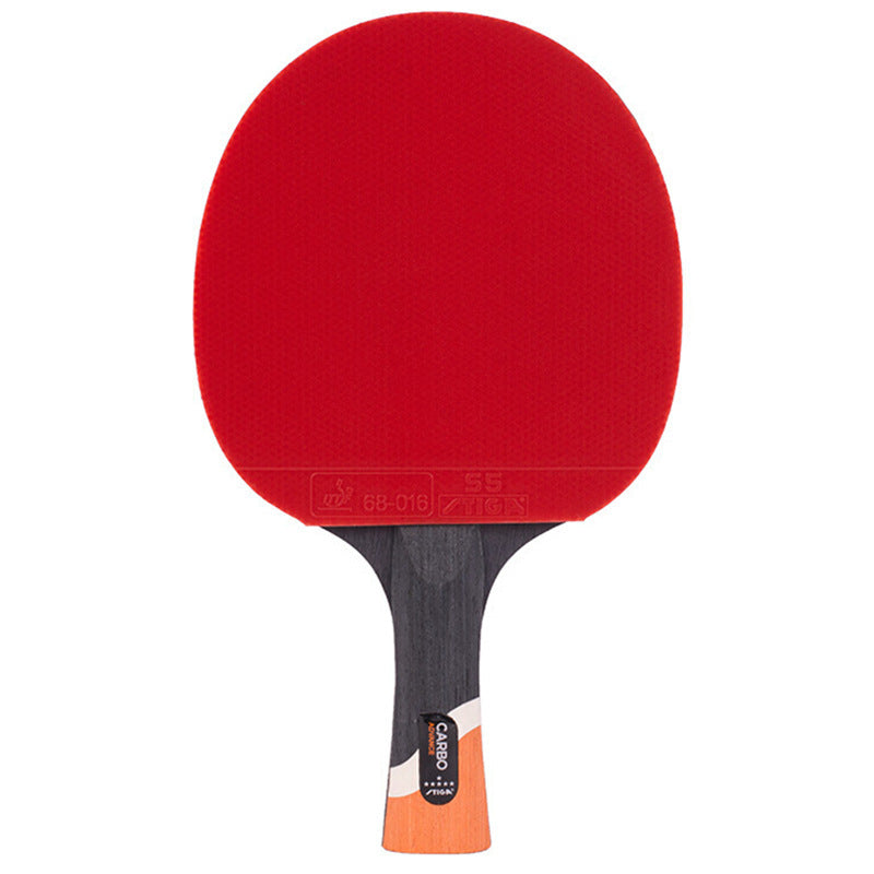 Table Tennis Rackets Professional Single Shot 6 Star Six Carbon Table Tennis Racket Long Handle Shakehand Grip Straight Short