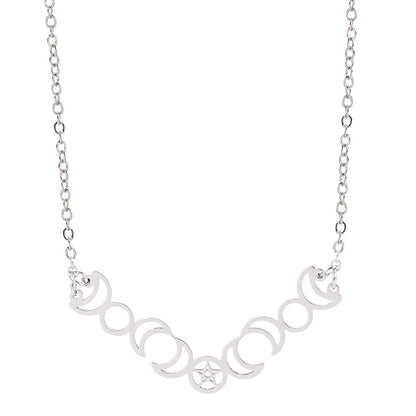 Five Pointed Star Sun Moon Necklace Multi Month Hollow Stainless Steel Pendant 2703a99b 36c4 48eb ab82 7d19de69d0a1