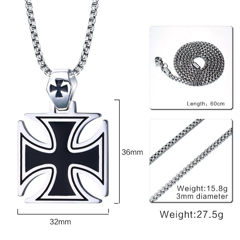 Black Epoxy Knights Templar Pendant 2704095426253