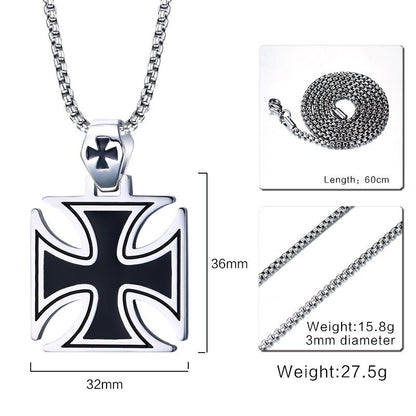 Black Epoxy Knights Templar Pendant 2704095426253