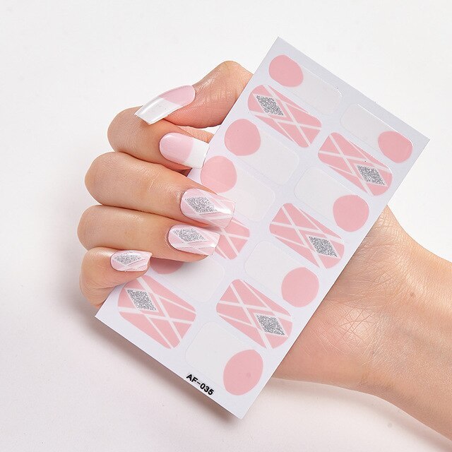 Solid Colors And Creative Nail Art Creative Women Salon Nail Decoration Fashion Nail Polish Nails Sticker Designer Nail Strip