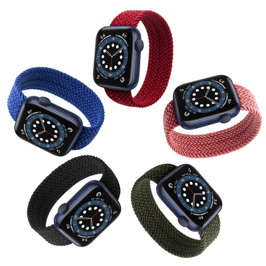 Compatible with Apple , Nylon One-Piece Watch Strap Woven With Plastic Head 2713103427703