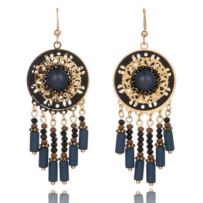 Drop-shaped alloy pendant earrings 2715882018881