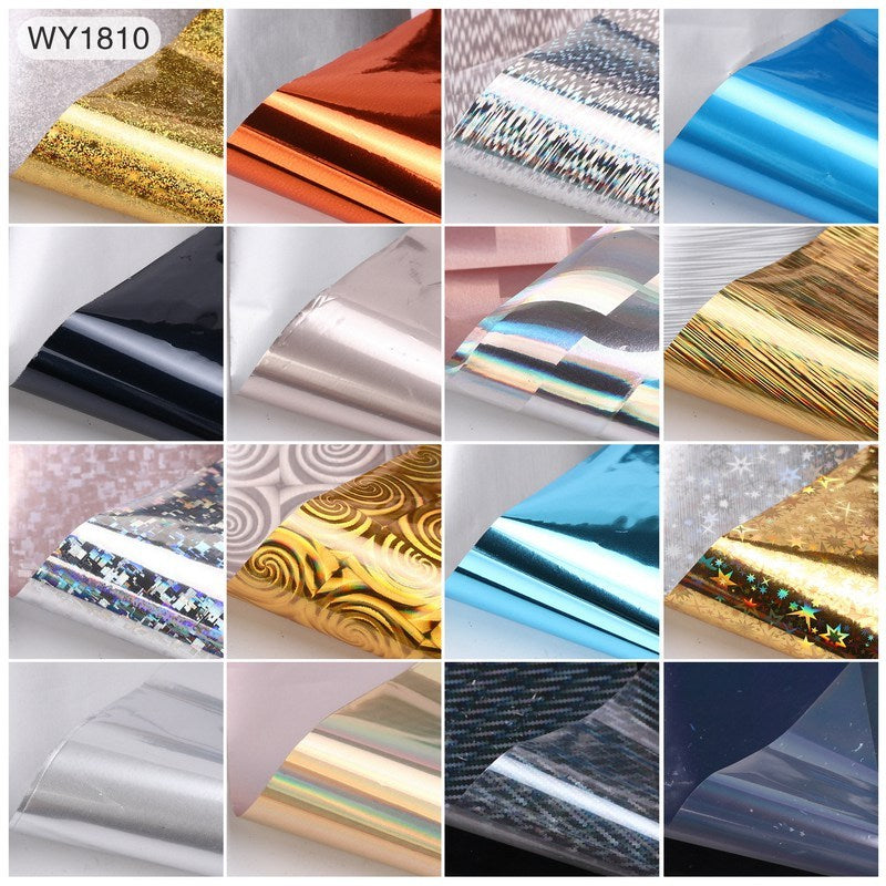16pcs 20x4cm Mix Nail Art Transfer Foil Sticker - HD Wireless Product #3