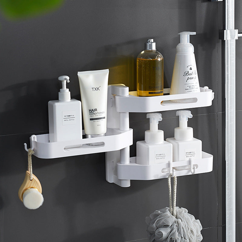 Rotating wall-mounted storage box kitchen bathroom toilet debris plastic punch-free storage finishing box 2722924882425
