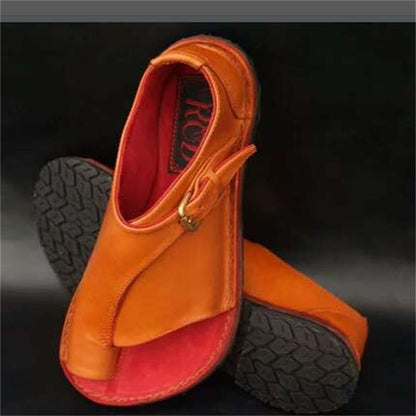 Buckle toe flat sandals and slippers 272759754120