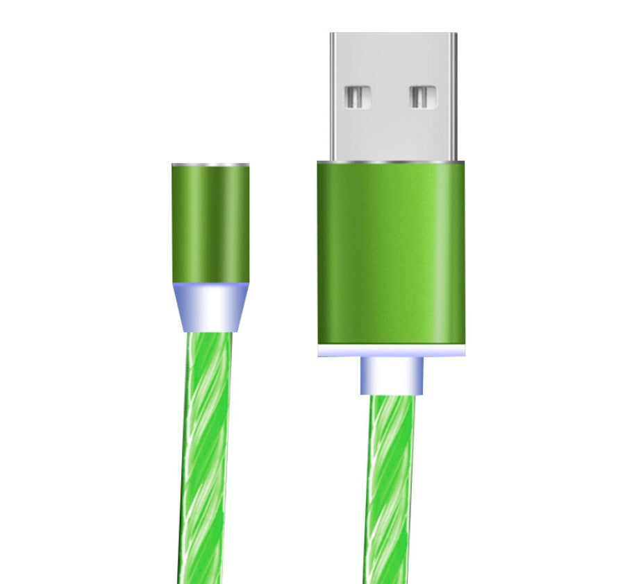 Compatible with Apple, Flowing Ligh Magnetic Streamer Data Line Cable for Iphone Android Typec - 图片 13