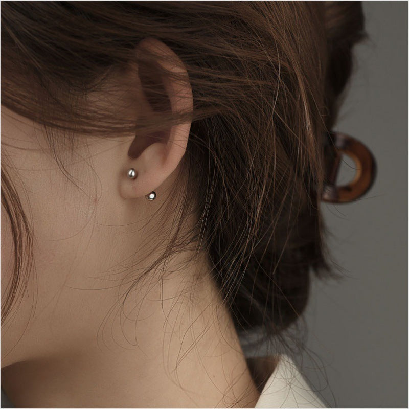 Titanium Steel Double-sided Ball Ear Bone Stud Dumbbell Earrings 2735f463 6c2a 4d5c a3ad e09e4f658852