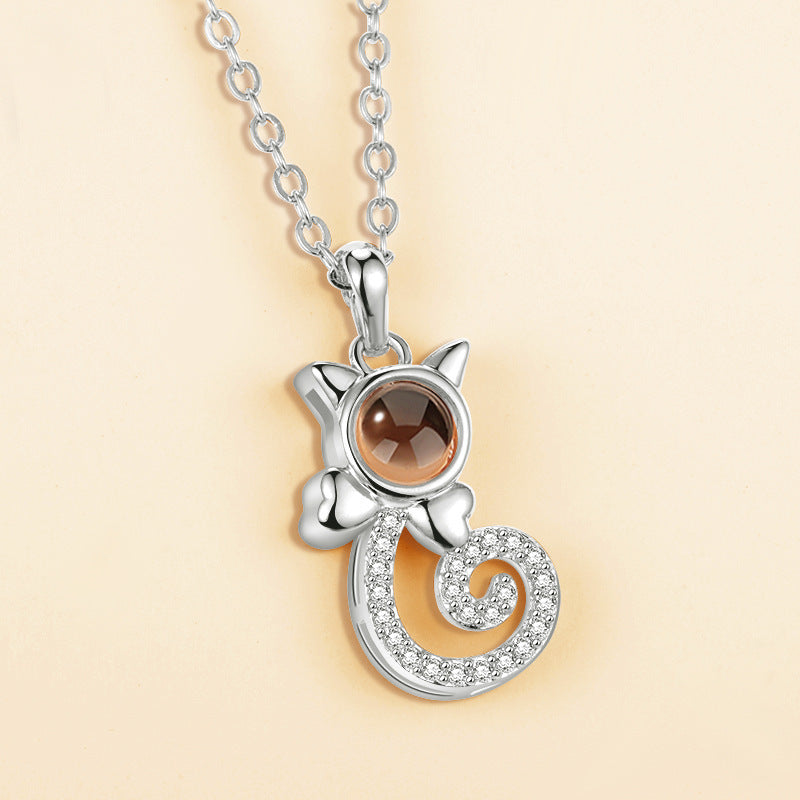 I love you 100 languages love memory projection necklace 2739511059156