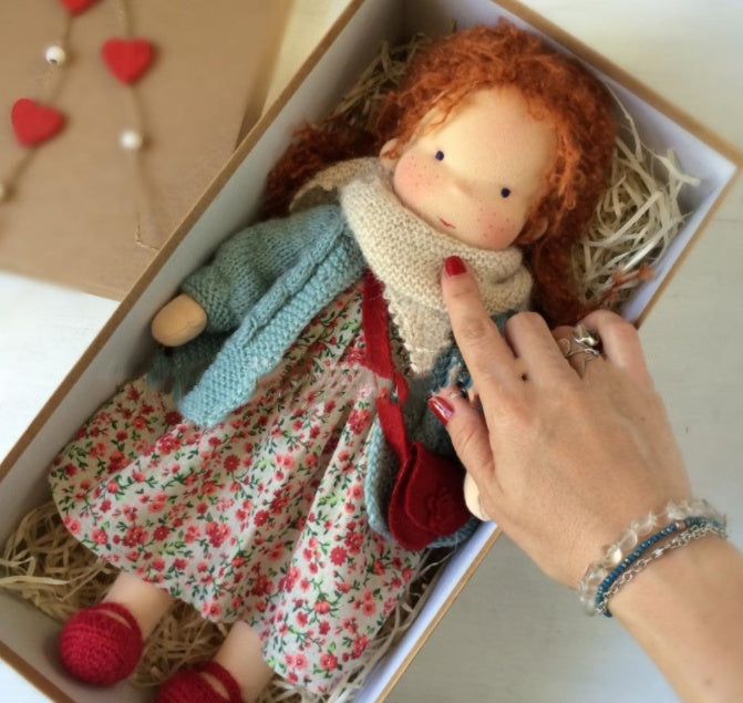 Handmade Plush Doll Golden Curly Girl Finished Product 2754b6d0 49ca 4520 9fa2 85e2949854da