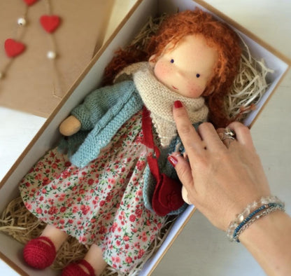Handmade Plush Doll Golden Curly Girl Finished Product 2754b6d0 49ca 4520 9fa2 85e2949854da