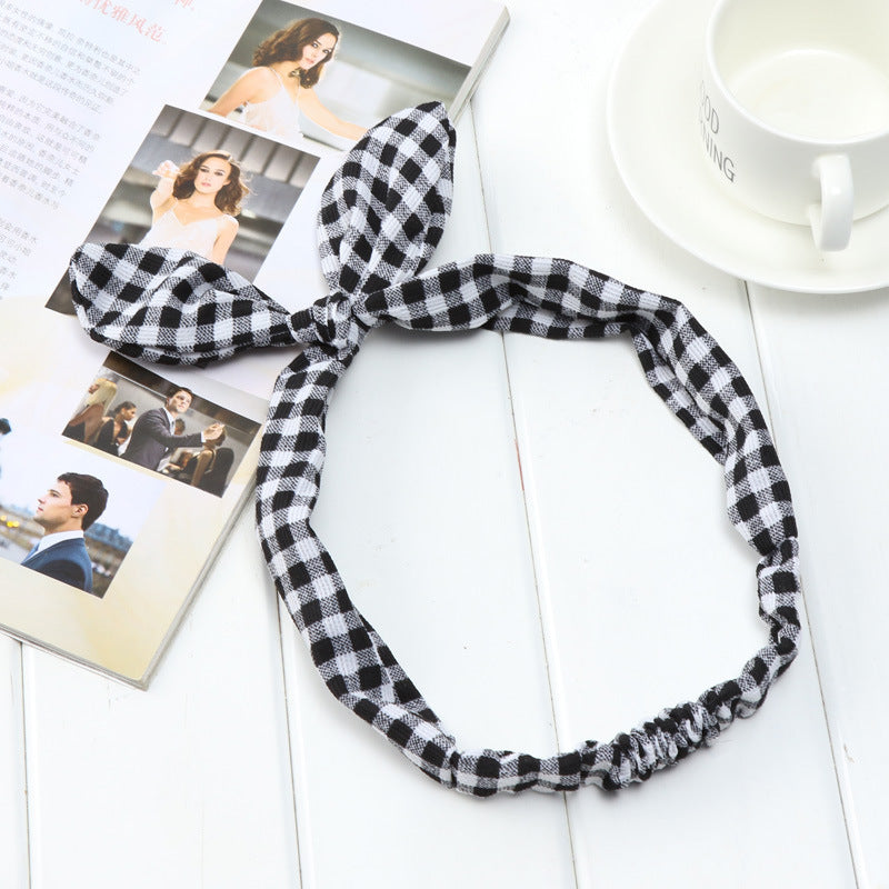 Big bow tie bunny ears headband 2758586927528