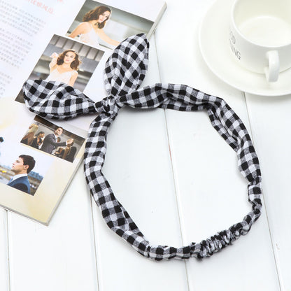 Big bow tie bunny ears headband 2758586927528