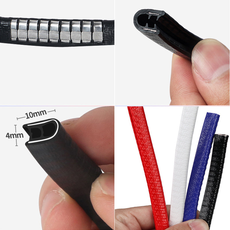 Universal Built-in Steel Disc Car Anti Collision Strip Auto Door Edge Scratch Protecter Bumper Strip 275966498693