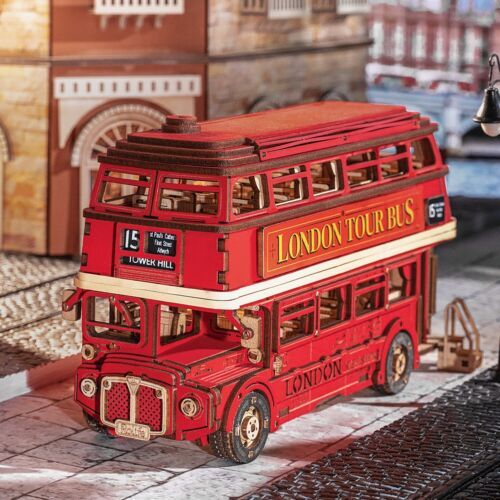 Rolife London Tour Bus Car 3D Wooden Puzzle Model Toy Teens Birthday Gift 2759f2b7 ed42 42af 8f0c a760177863ee