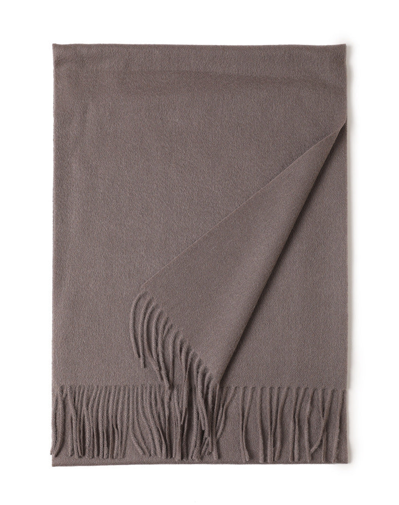 New Solid Color Wool Long Beard Warm Tassel Scarf Thick 275aaf30 88ae 4a09 8ab5 748fba66734f