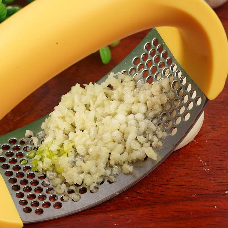 Stainless Steel Garlic Masher Garlic Press Household Manual Curve Fruit Vegetable Tools Kitchen Gadgets 2761669996845