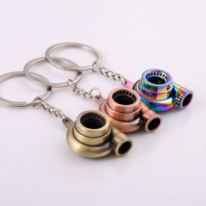 Creative Car Modification Turbocharger Engine Metal Keychain 2772680512219