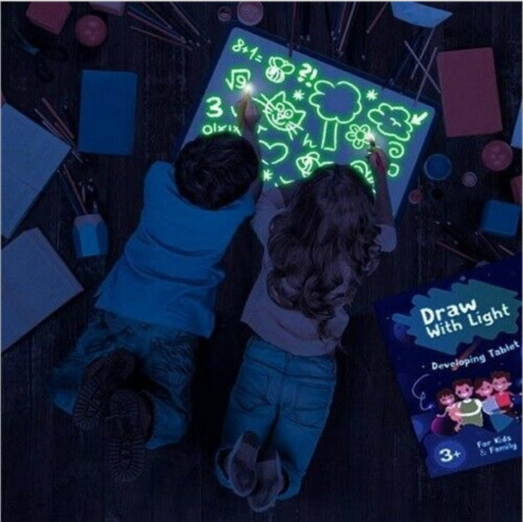 Educational Toy Drawing Pad 3D Magic 8 Light Effects Puzzle Board Sketchpad 277457041270