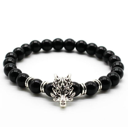 Man's Volcanic Stone Bracelet Longteng Ornaments Bracelet Natural Stone Elastic Bracelet 277570690499