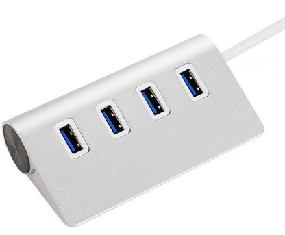Household Portable Aluminum Alloy Four-port Hub